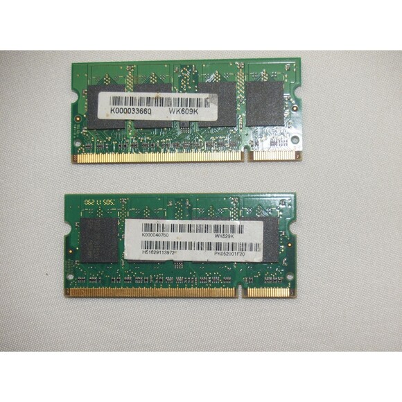 SAMSUNG Laptop 1GB=2x512mb DDR2 RAM Memory Sticks PC2-4200S-444-12-A3 PC4200 OEM - Picture 2 of 2